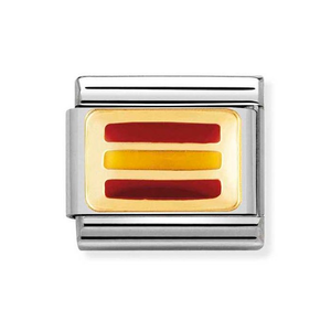 Classic Gold & Enamel Flag Of Spain Charm