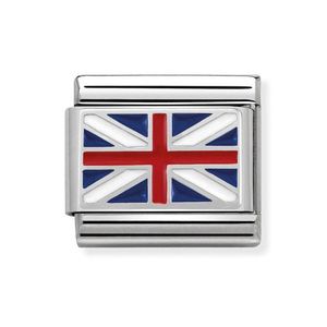 Classic Silver Union Jack Flag Charm
