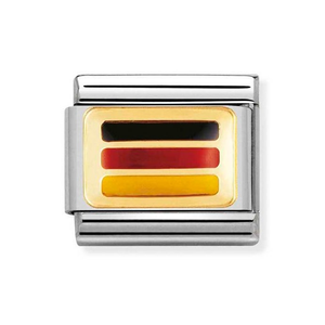Classic Gold Germany Flag Charm
