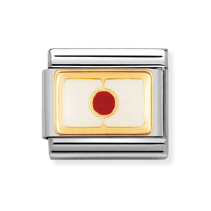Classic Gold Japan Flag Charm