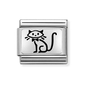 Classic Silver My Super Family Cat Charm