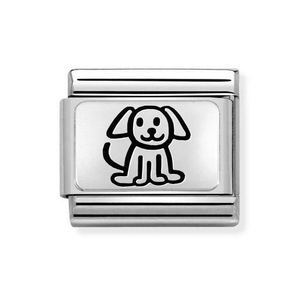 Classic Silver My Super Family Dog Charm
