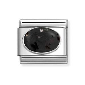 Classic Silver Lava Stone Charm