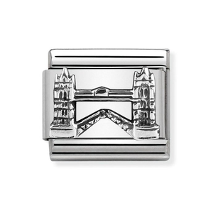 Classic Around The World Silver Tower Bridge Charm