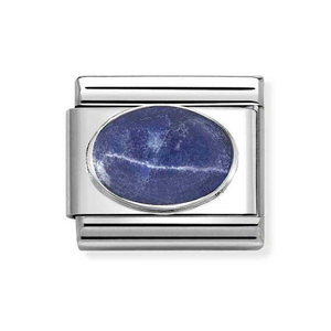 Classic Silver Sodalite Stone Charm