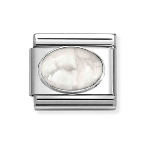 Classic Silver Howlite Stone Charm