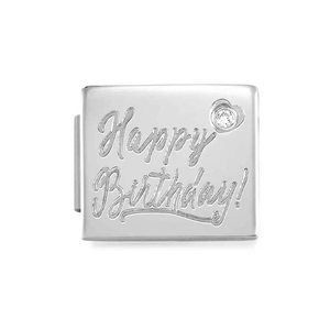 GLAM Happy Birthday CZ Charm