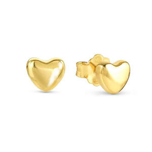 Armonica Gold Plated Heart Stud Earrings