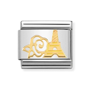 Classic La Vie en Rose Eiffel Tower & Rose Charm