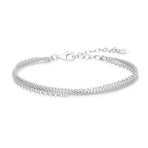 Signature Silver Multi Chain Charm Bracelet