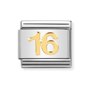 Classic Gold Sweet Sixteen Birthday Charm