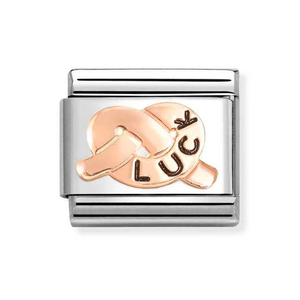 Classic Rose Gold Luck Promises Knot Charm