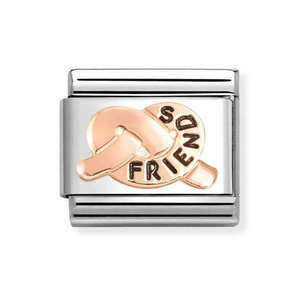 Classic Rose Gold Friends Promises Knot Charm