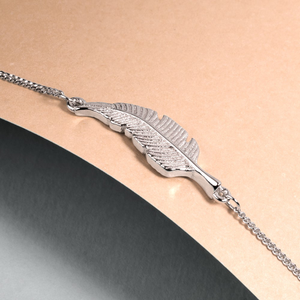 Signature Silver Feather Bracelet