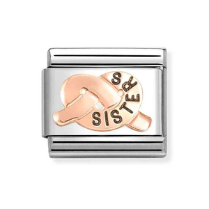 Classic Rose Gold Sister Promises Knot Charm