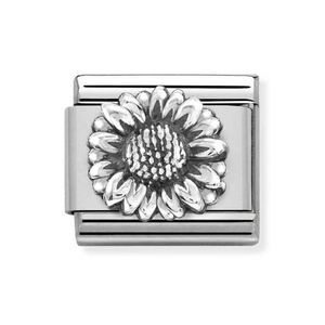 Classic Silver Sunflower Charm
