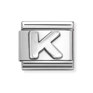 Classic Silver Letter K Charm