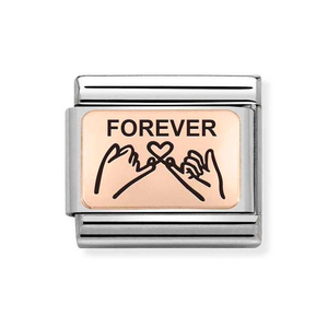Classic Rose Gold Forever Pinky Promise Charm