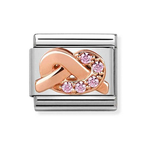 Classic Rose Gold Mother & Daughter Knot Charm