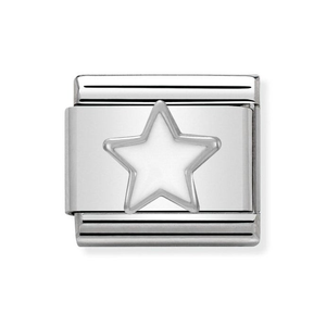 Classic Silver White Star Charm