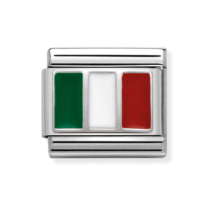 Classic Enamel Italy Flag Charm