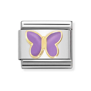 Classic Gold Lilac Butterfly Charm