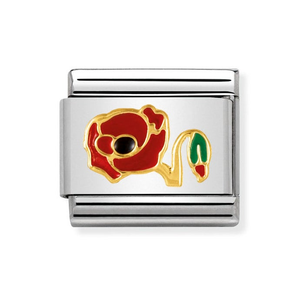 Classic Gold Poppy Charm