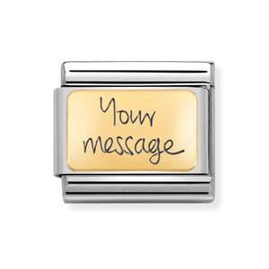 Classic Gold Handwriting Charm
