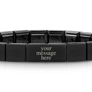 GLAM Black Double Charm Bracelet