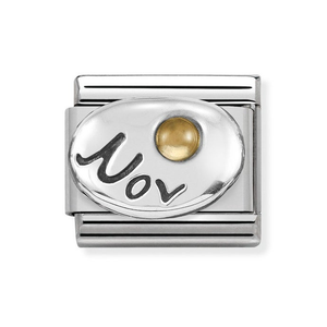 Classic Silver November Birthstone Charm