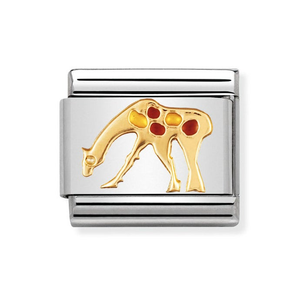 Classic Gold & Enamel Giraffe Charm