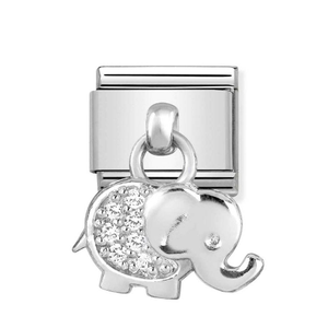 Classic Silver Elephant Pendant Charm