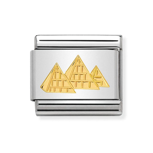 Classic Gold Pyramids Charm