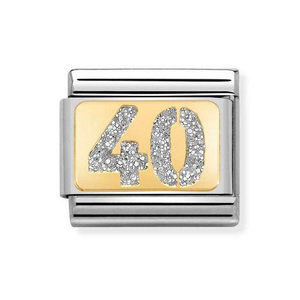 Classic Gold 40 with Glitter Charm