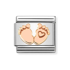 Classic Rose Gold Baby Feet Charm