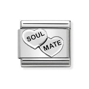 Classic Silver Soul Mate Hearts Charm
