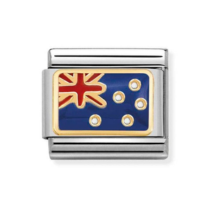 Classic Gold Australia Flag Charm