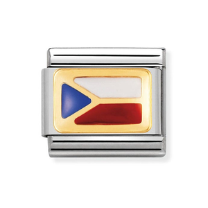 Classic Gold & Enamel Flag Of Czech Republic Charm