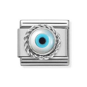 Classic Silver Greek Eye Charm