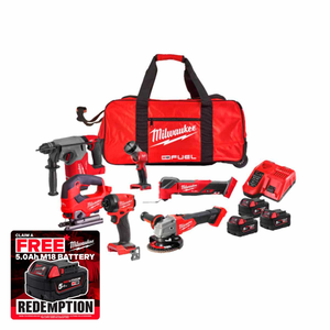 Milwaukee M18 FPP6L3-503B 18V Fuel 6 Piece Promo Powerpack with 3x 5.0Ah Batteries