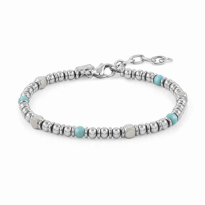 Instinct Stainless Steel Turquoise Bead Bracelet