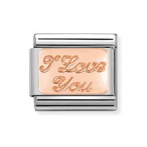 Classic Rose Gold I Love You Charm