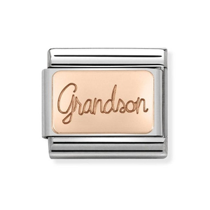 Classic Rose Gold Grandson Charm