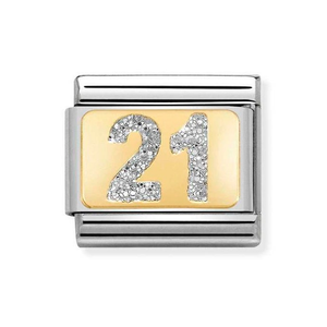 Classic Gold 21 with Glitter Charm