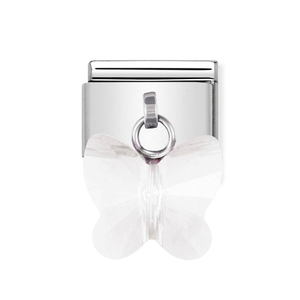 Classic White Butterfly Pendant Charm