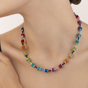 Iconic GEOCUBE Necklace CZ Cubes Iconic Rainbow