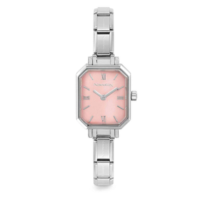 Classic Paris Rectangular Pastel Pink Watch