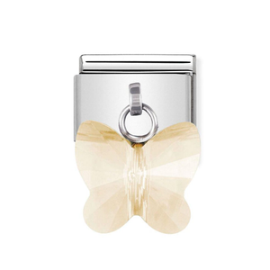 Classic Champagne Butterfly Pendant Charm