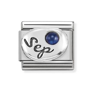 Classic Silver September Birthstone Charm
