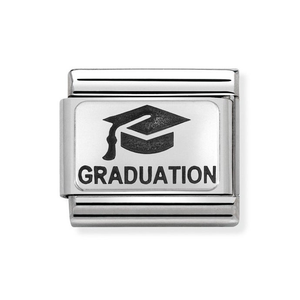 Classic Silver Graduation Cap Charm